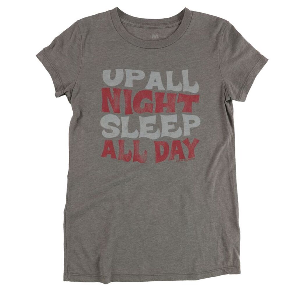 Local Celebrity Womens Up All Night Graphic T-Shirt, NWT